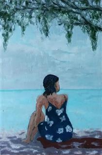 Woman on the Beach - Sloba Pajkovic