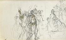 Study for the departure of the soldiers - Alfred Dehodencq
