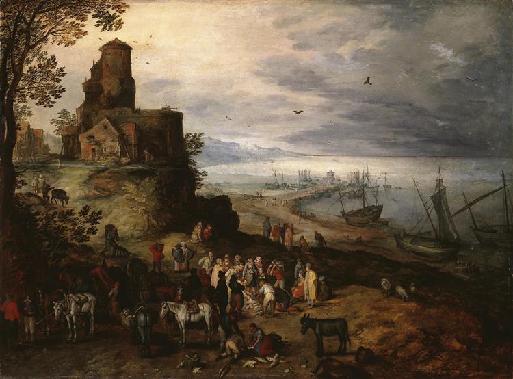 Fish Market (Calling the Apostoles Peter and Andrew), 1608 - Jan Brueghel the Elder