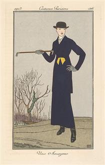 An Amazon, from Costumes Parisiens - George Barbier