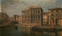 Most Rialto a Palác Camarlenghi V Benátkách - Antonietta Brandeis