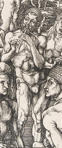 Men's Bath (detail, Supposed Self Portrait) - Albrecht Durer