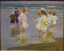 Children Wading - Эдуард Генри Потхаст