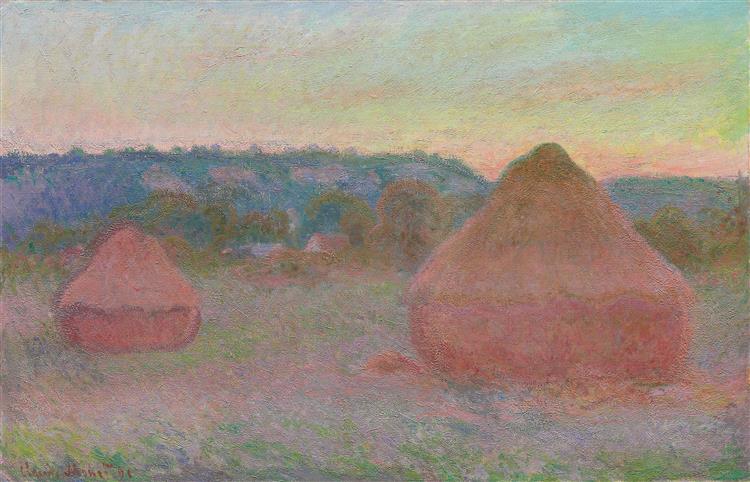 Stacks of Wheat (End of Day, Autumn), 1890 - 1891 - Claude Monet