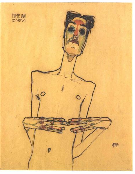 Portrait of Erwin Dominilk Osen (Mime Van Osen), 1910 - Egon Schiele