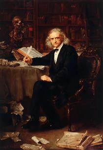 Portrait of the historian Theodor Mommsen - Людвиг Кнаус