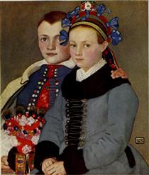 An Engaged Couple - Marianne Stokes