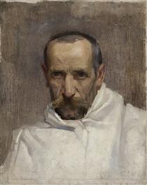 Portrait of a man with a white cloak - Simeon Velkov