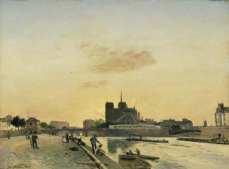 View of Notre-Dame, Paris, 1864 - Johan Jongkind