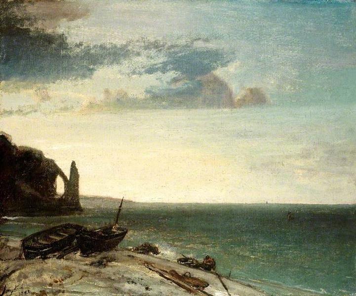 The Sea at Etretat, 1853 - Johan Jongkind