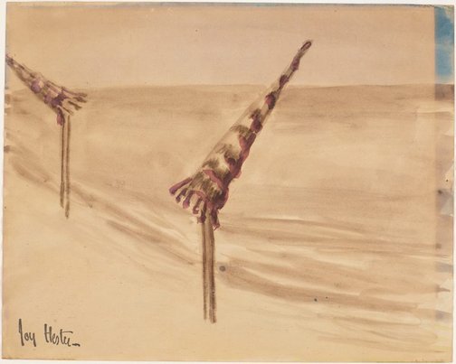 Sombrillas en la playa, 1947 - 1948 - Joy Hester