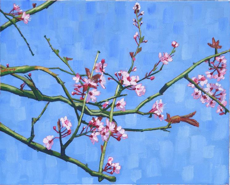 13. Blossoming Almond Tree 2017 by Anthony D. Padgett (after Van Gogh Saint Remy 1890), 2017 - Anthony Padgett