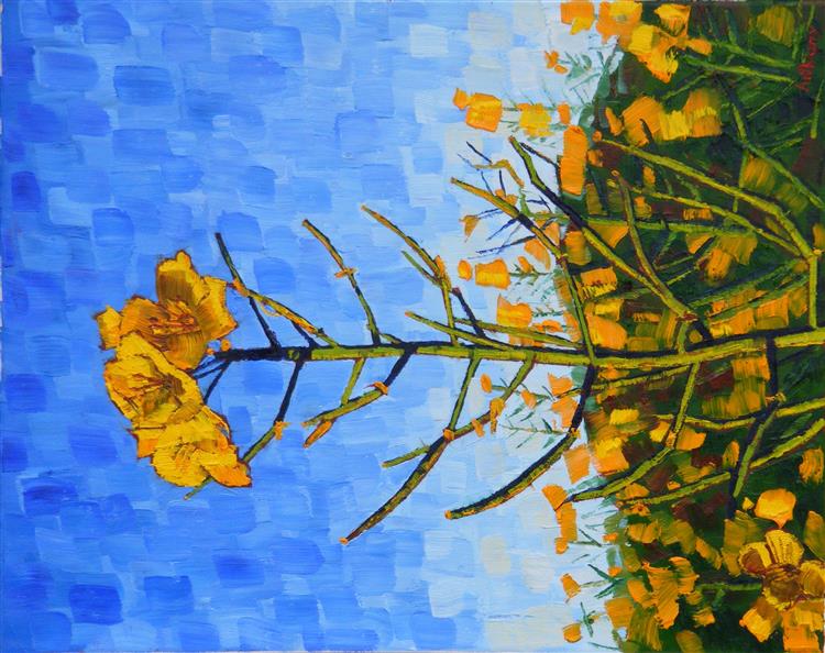 22. Rapeseed After Garden with Sunflower 2017 by Anthony D. Padgett (after Van Gogh Arles 1888), 2017 - Anthony Padgett
