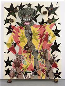 The Adoration of Captain Shit and the Legend of the Black Stars (2nd Version) - Chris Ofili