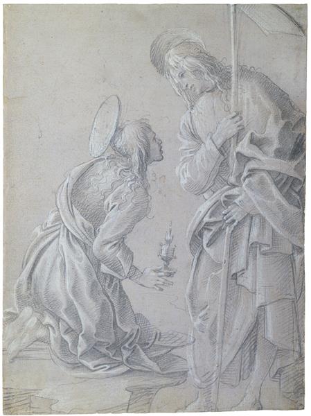 Kneeling Saint Mary Magdalene and Standing Christ, 1499 - Filippino Lippi