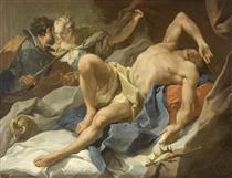 King Candaules's death - Giovanni Battista Pittoni