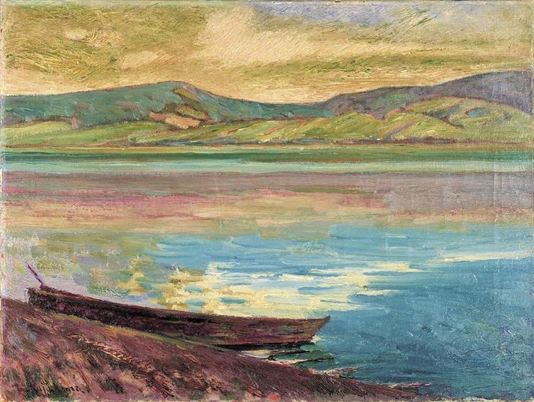 Morning Beside Lake Yamanaka, 1916 - Fujishima Takeji