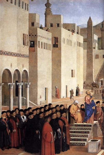 St. Mark Preaching in Alexandria (detail), c.1507 - Gentile Bellini