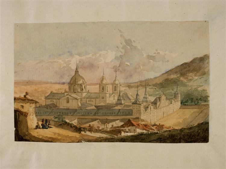 View of El Escorial Monastery, 1858 - Martín Rico