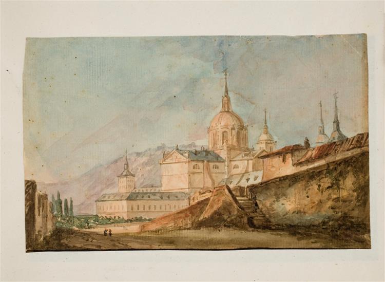 View of El Escorial Monastery, 1858 - Martín Rico y Ortega