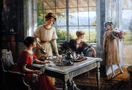 Women Having Tea, c.1912 - Альберт Линч