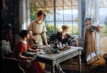 Women Having Tea - Albert Lynch