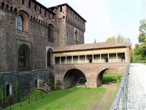 Sforza Castle - Bramante loggia bridge - Bramante