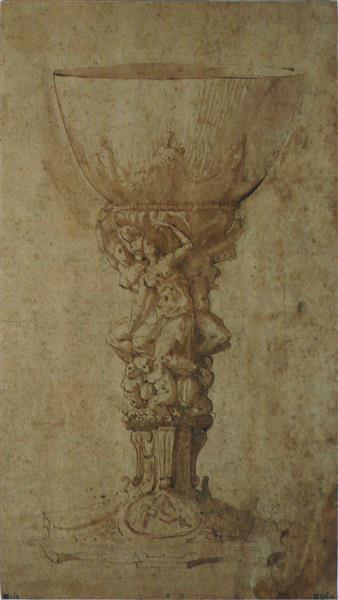 Drawing of a Chalice - Francesco de' Rossi (Francesco Salviati), "Cecchino"