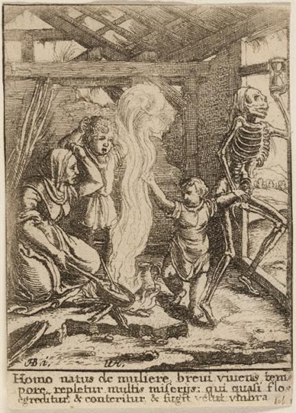 The Child and Death, after Hans Holbein the Younger, 1651 - Wenzel Hollar