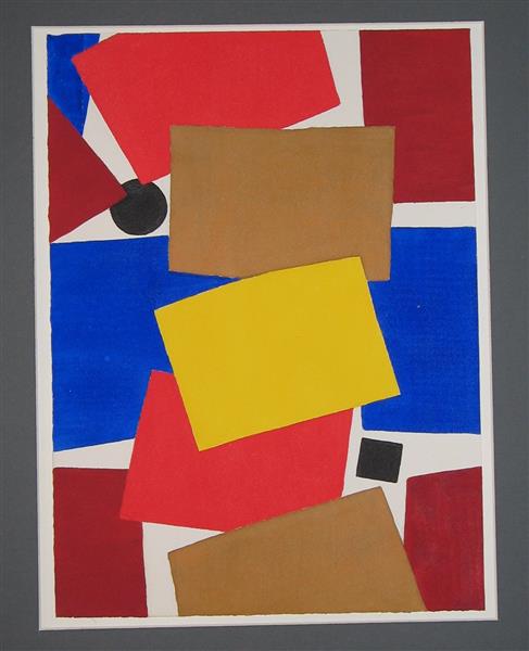 Composition From a Series 'Compositions With Colored Square Shapes', 1981 - Hryhorii Havrylenko