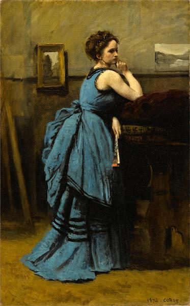 The Lady in Blue, 1874 - 柯洛