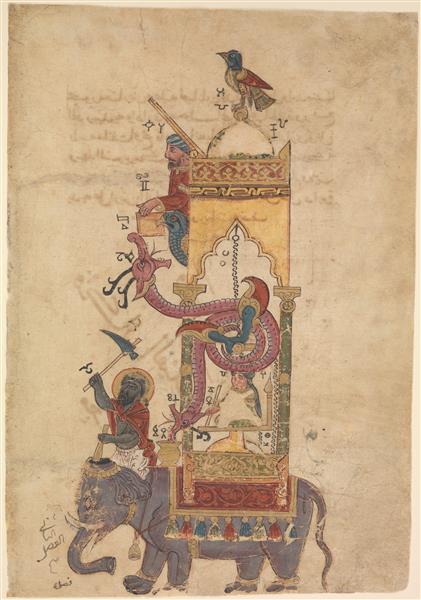 The Elephant Clock, c.1206 - 加扎利