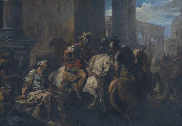 Belisarius Begging at the Gates of Rome - Шарль-Андре ван Лоо