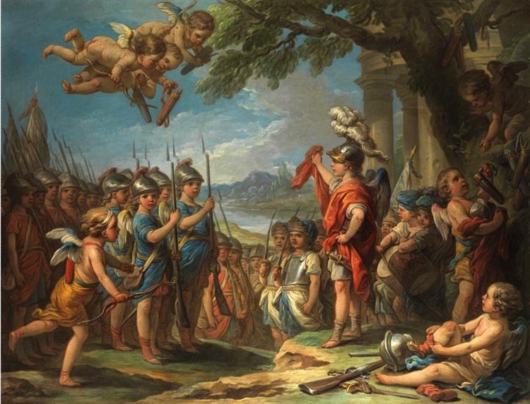 Cupid and his troops - Charles-André van Loo