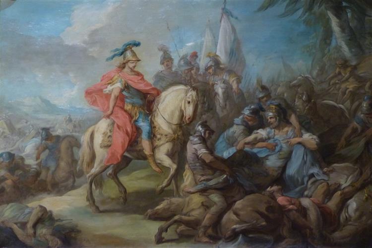 Porus Defeated by Alexander - Charles André van Loo