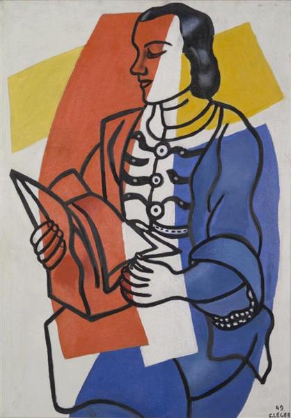 Reading (portrait of Nadia Leger), 1949 - Фернан Леже