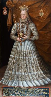 Portrait of Anna Jagiellon in coronation robes - Martin Kober