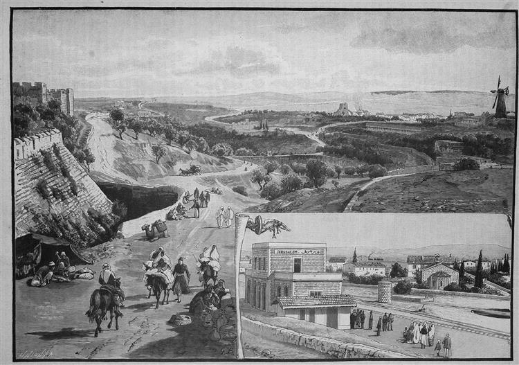 View from Jaffathor in Jerusalem, 1893 - Gustav Bauernfeind