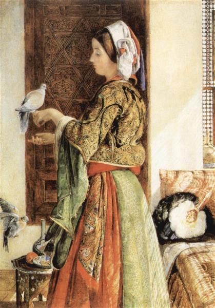 Captive Dove, Kaïro, 1864 - Джон Фредерик Льюис