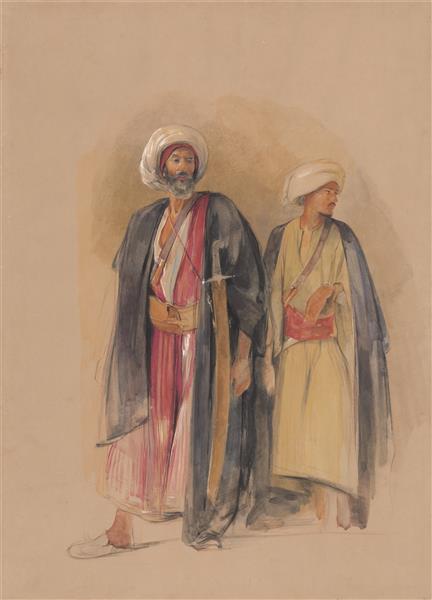 Sheik Hussein of Gebel Tor and His Son, 1842 - 1843 - John Frederick Lewis