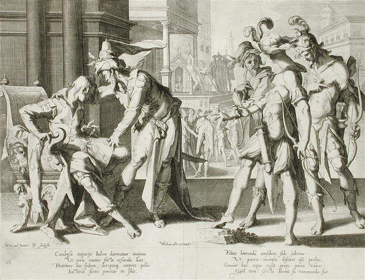 Cambyses Commanding the Flaying of Judge Sisamnes, 1607 - Willem van Swanenburg