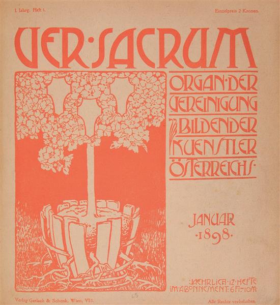 Cover of Ver Sacrum, Issue 1, January 1898, 1898 - Альфред Роллер