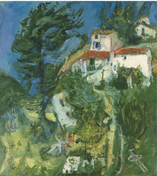 Landscape at Cagnes, c.1924 - 柴姆‧蘇丁