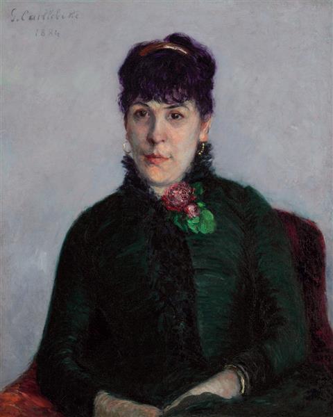 La Femme À La Rose, 1884 - 古斯塔夫·卡耶博特