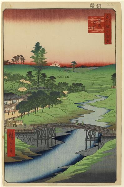 22. Hiroo on Furukawa River, 1857 - Утаґава Хіросіґе