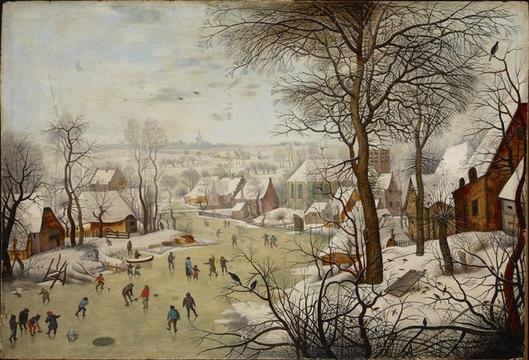 Winterlandscape with a Bird-Trap, 1631 - Пітер Брейгель Молодший