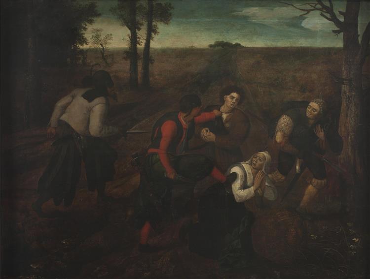 Peasants Being Attacked by Bandits, 1600 - Питер Брейгель