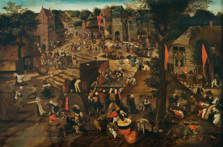 A Village Fair (Village festival in Honour of Saint Hubert and Saint Anthony) - Pieter Brueghel the Younger