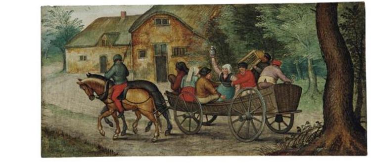 Peasants on the Cart - Pieter Brueghel the Younger