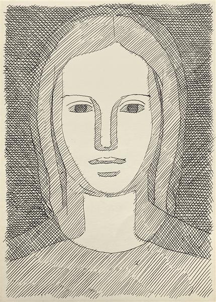 Female image. Illustration to Dante "Vita Nova", c.1965 - Hryhorii Havrylenko